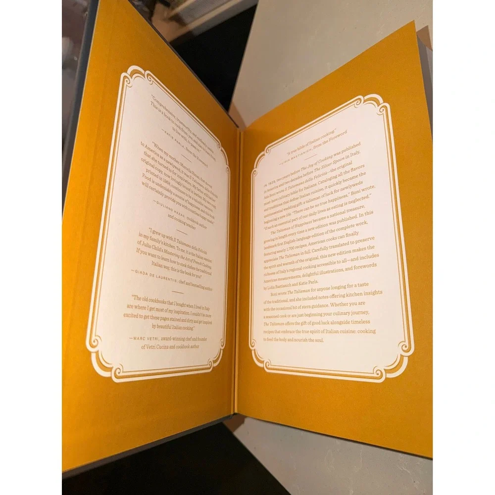 The Talisman of Happiness Hardcover Italian Cookbook Ada Boni 1680 Recipes New